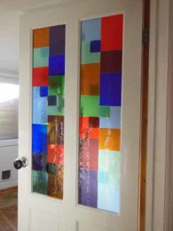 Kitchen door designed to match the customers tiles.