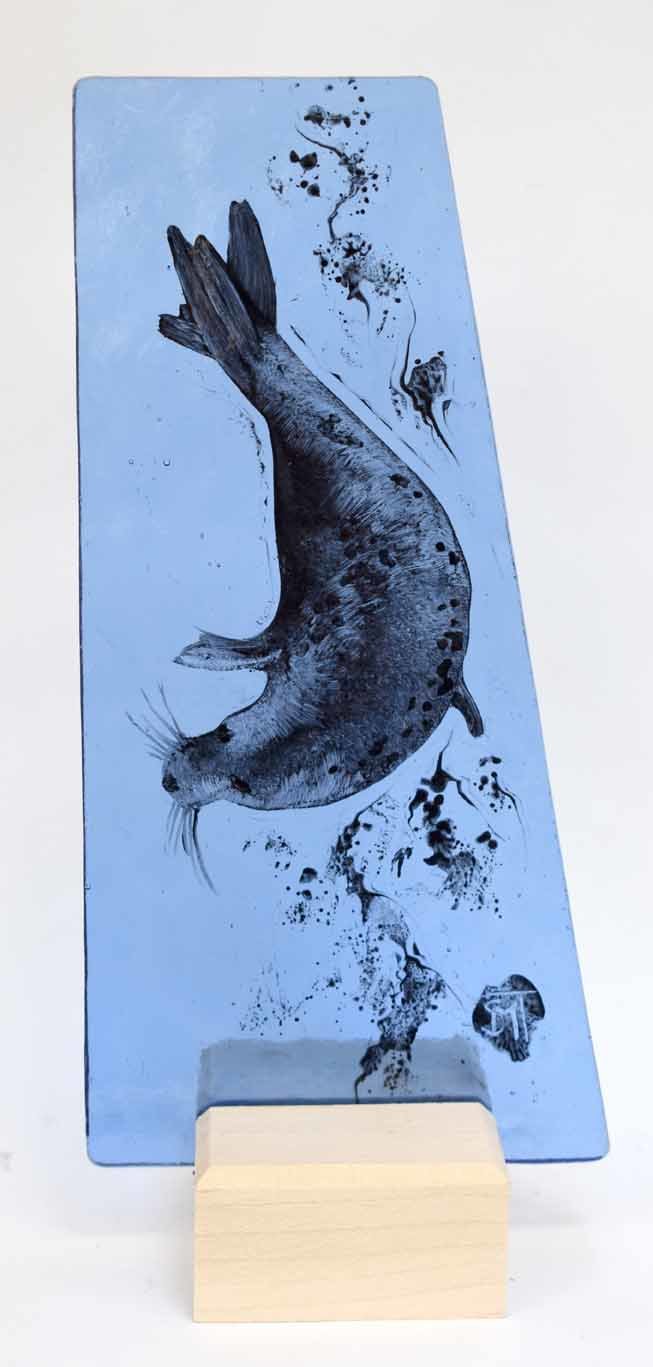 Pop along to Oriel y Parc, St. Davids and look in the Discovery Room windows to see this piece and more all based on the coastline and wildlife of the Pembrokeshire National Park.