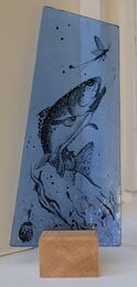Trout rising. 100mm x 220mm £50