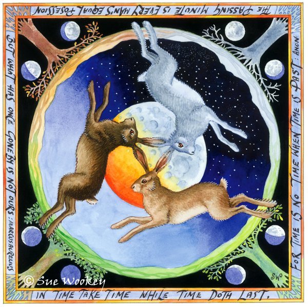 Three Running Hares