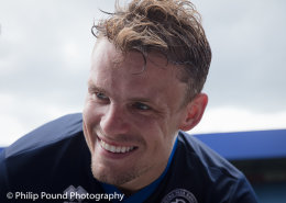 Matt Smith signing autographs at the end of the QPR Training Session