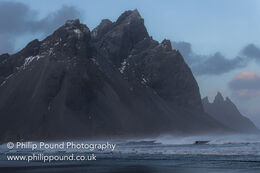 Mountain in Iceland by the sea