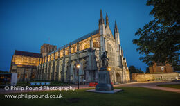 Winchester Cathedral at Night
