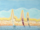 'Sea Race' - Original Watercolour - 52cm X 71cm (PRIVATE COLLECTION, PENNSYLVANIA, U.S.A.)