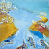 'Koi'.......Acrylic Abstract Painting On Canvas 90cm x 90cm x 3.7cm