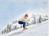 Paradoxical Slide....Mixed Media Surrealism (PRIVATE COLLECTION, ASPEN, COLORADO, U.S.A.)