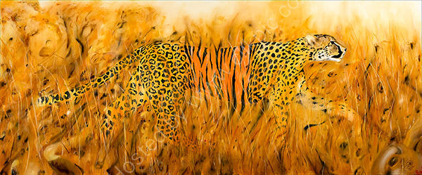 The Hunted (Oil On Canvas) 50cm X 120cm X 1.7cm - Frameless..(SOLD_PRIVATE COLLECTION_SINGAPORE)