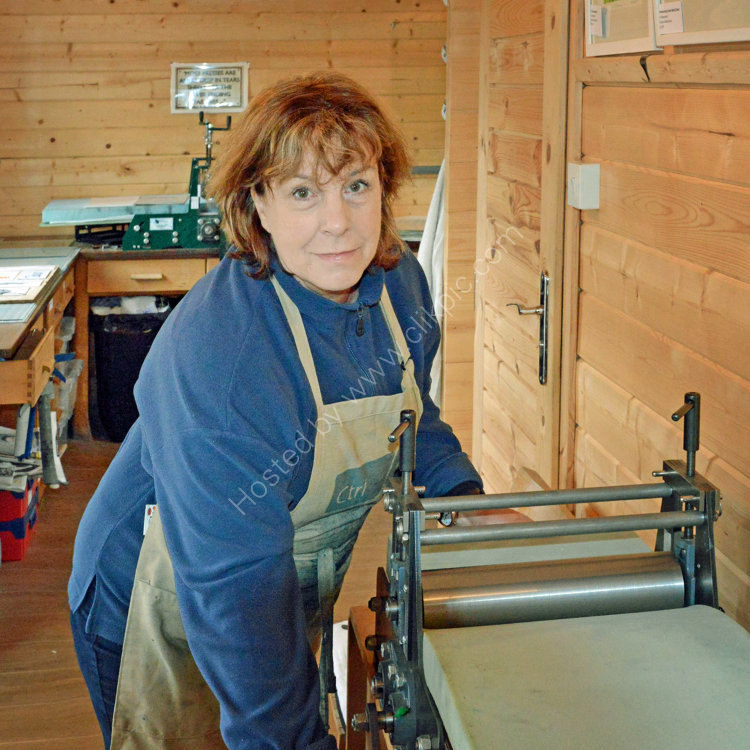 Suzie MacKenzie in her studio in east Sutherland
