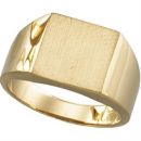 YELLOW GOLD SQUARE SIGNET RING