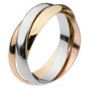 YELLOW, WHITE, ROSE GOLD RUSSIAN WEDDING RING