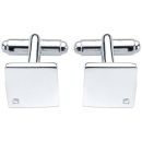 WHITE GOLD DIAMOND SET SQUARE SWIVEL FITTINGS CUFFLINKS
