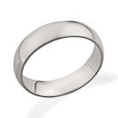WHITE GOLD D SHAPED WEDDING RING