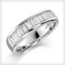 WHITE GOLD BAGUETTE DIAMOND CHANNEL SET HALF ETERNITY RING