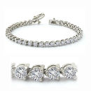 WHITE GOLD DIAMOND 3 CLAW BRACELET