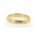 YELLOW GOLD 3 DIAMOND INVISIBLE SET WEDDING RING