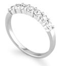 WHITE GOLD CLAW SET 7 DIAMOND HALF ETERNITY RING