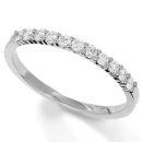 WHITE GOLD CLAW SET 11 DIAMOND HALF ETERNITY RING