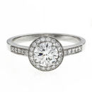WHITE GOLD DIAMOND CLUSTER DRESS RING