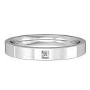 WHITE GOLD SINGLE PRINCESS CUT DIAMOND WEDDING RING