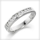 WHITE GOLD DIAMOND CHANNEL SET HALF ETERNITY RING