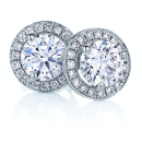 WHITE GOLD DIAMOND CLUSTER STUD EARRINGS