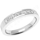WHITE GOLD PRINCESS CUT DIAMOND CHANNEL SET WEDDING RING
