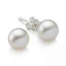 WHITE GOLD CULTURED PEARL STUDS
