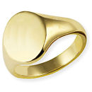 YELLOW GOLD OVAL SIGNET RING
