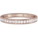 ROSE GOLD DIAMOND GRAIN SET WEDDING RING