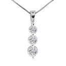WHITE GOLD TRIOGY DIAMOND PENDANT