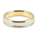 YELLOW GOLD BAGUETTE DIAMOND CHANNEL SET HALF ETERNITY RING