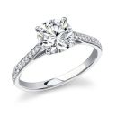 ROUND DIAMOND RING WITH ROUND DIAMOND SHOULDERS