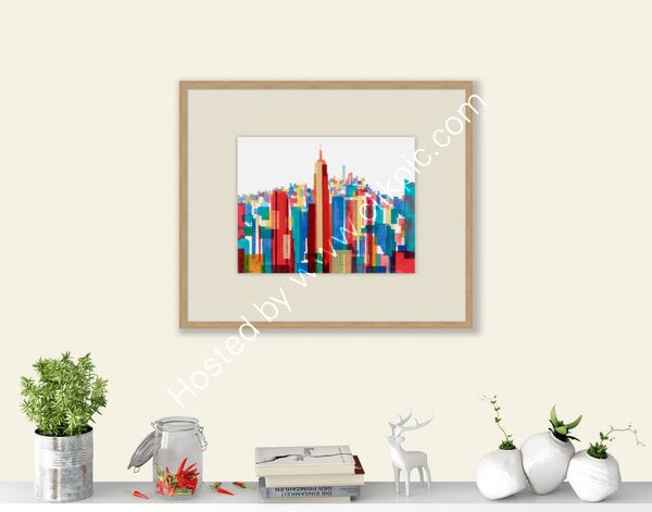 2.ManhattanImpressionsNo.1copy2-framed-inroom copy