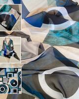'KEY ELEMENTS NO.1' DESIGNER SCARF IN PARIS CHIFFON - MADE IN THE UK