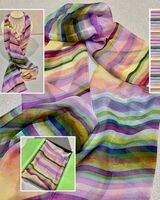 'LINEAR RHYTHMS NO.1' DESIGNER SCARF IN PARIS CHIFFON - MADE IN UK