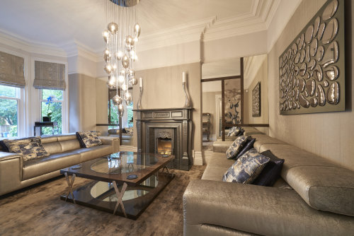 Glamorous contemporary lounge in a period property 2015
