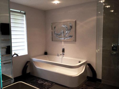 Commissioned artwork for a contemporary bathroom