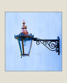 Copper Street Lantern on Cast Iron Bracket (#241)