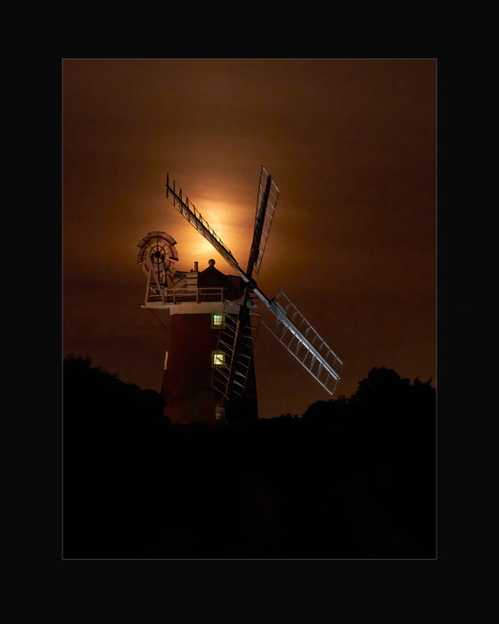 Moonset Over Cley Windmill (#104)