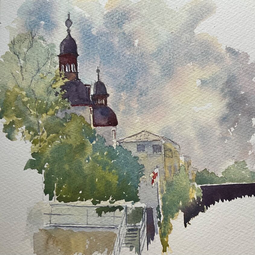 Stormy day by the Rhine
