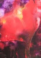 Poppy abstract in acrylic inks