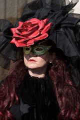 Carnevale di Venezia - Ball Mask with Rose by Travel Photographer in London