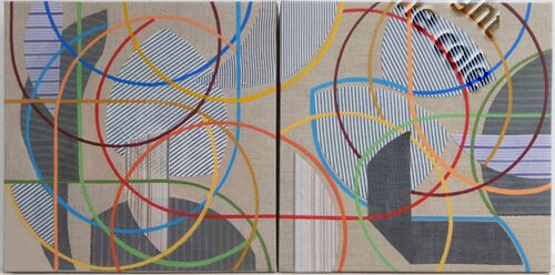 'Oblique Intent' Fabric Diptych 2026