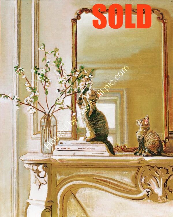 Parisian cats with blossom