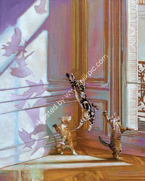 Parisian Kittys with bird shadows #2