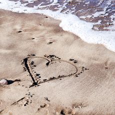 Heart in sand