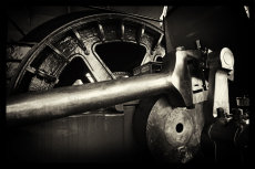 Coal mine winding engine detail.