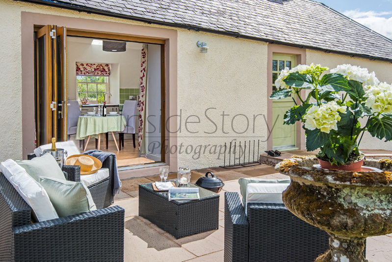 Sitting out area, Old Nedthorn Cottage