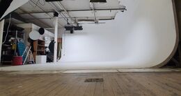 Studio 2 - The Cove Studio - with overhead Light track system and Profoto Stills Lighting + Dexel Video Lighting