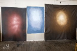Numerous Painted canvas backdrops